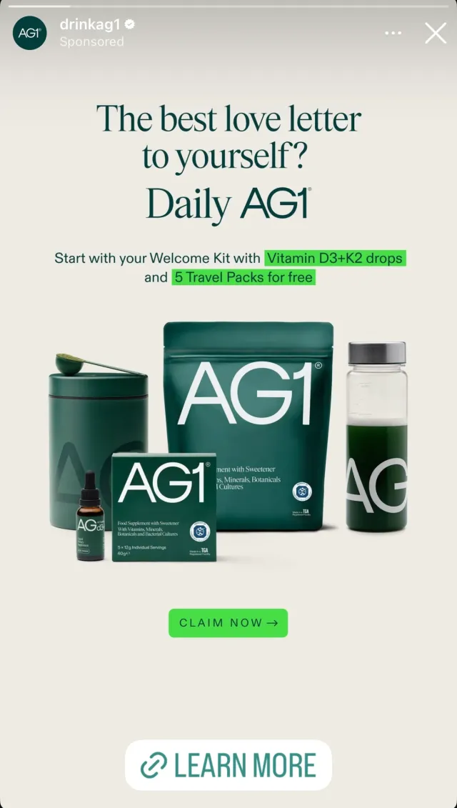 AG1 — The best love letter to yourself