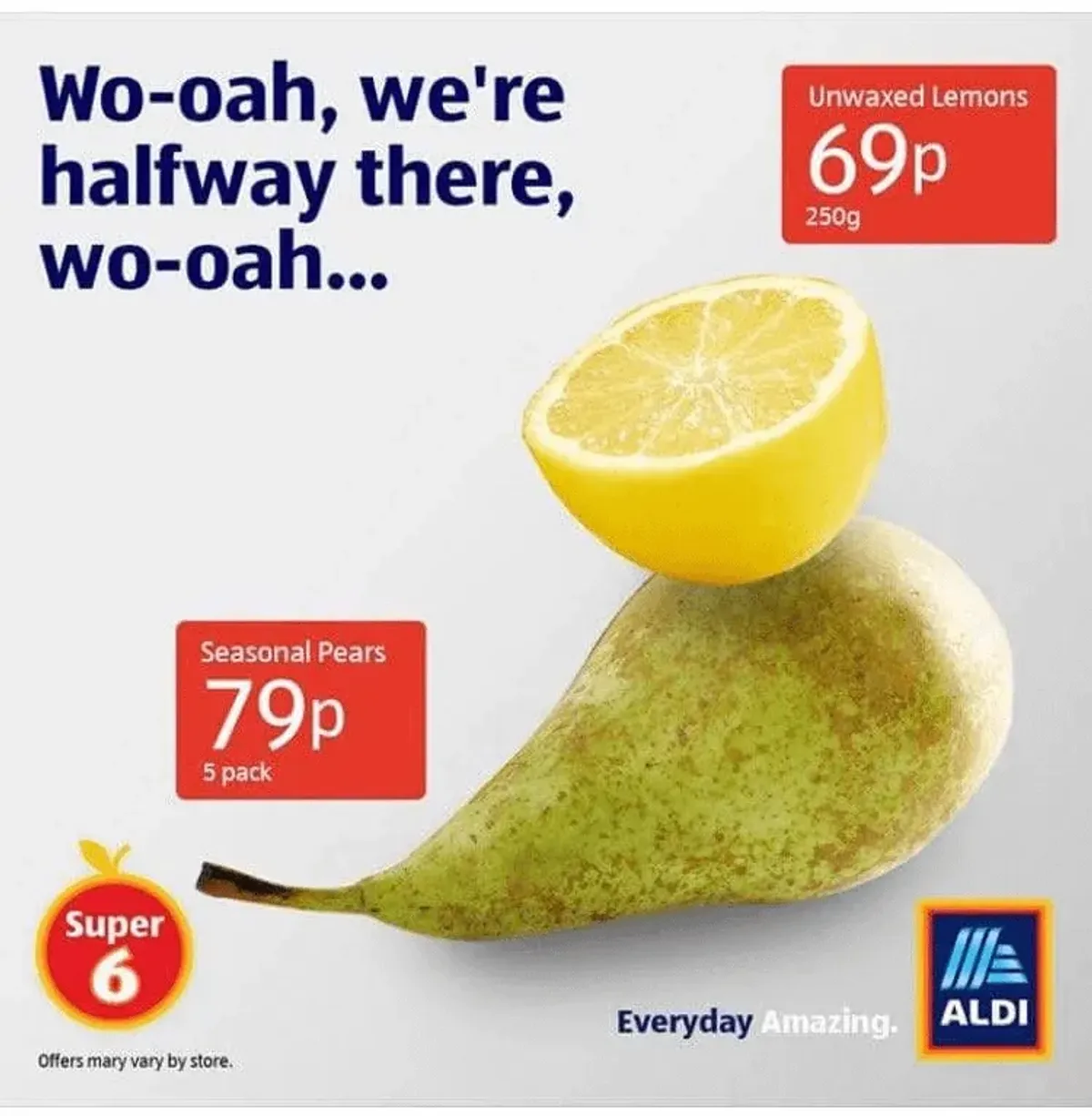 Aldi — Lemon on a Pear (Livin' on a Prayer)