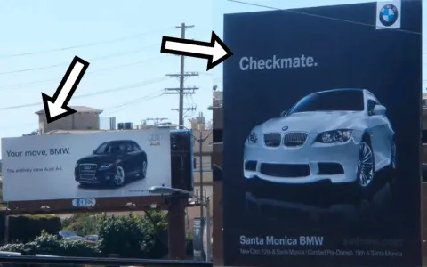 Audi vs. BMW — Your move / Checkmate