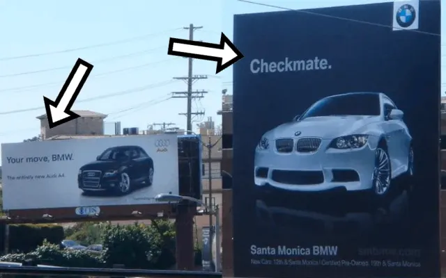 Audi vs. BMW — Your move / Checkmate