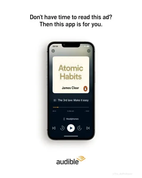 Audible — Don't have time to read this ad? Then this app is for you.