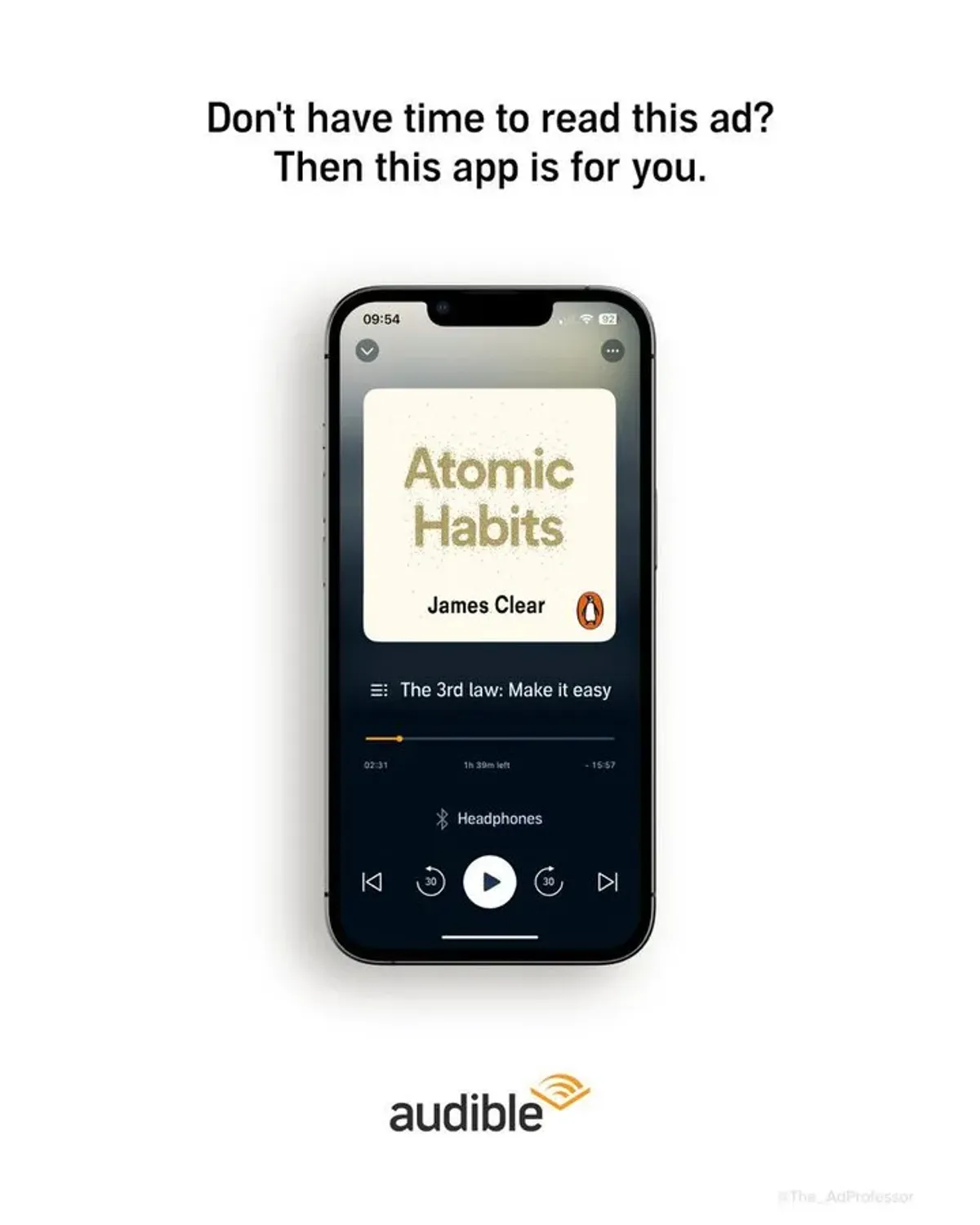 Audible — Don't have time to read this ad? Then this app is for you.
