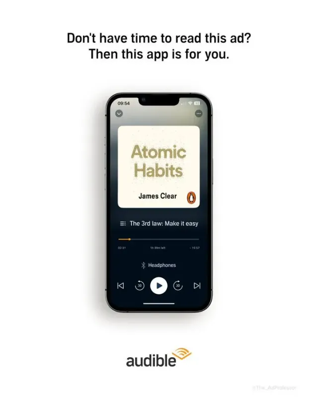 Audible — Don't have time to read this ad? Then this app is for you.