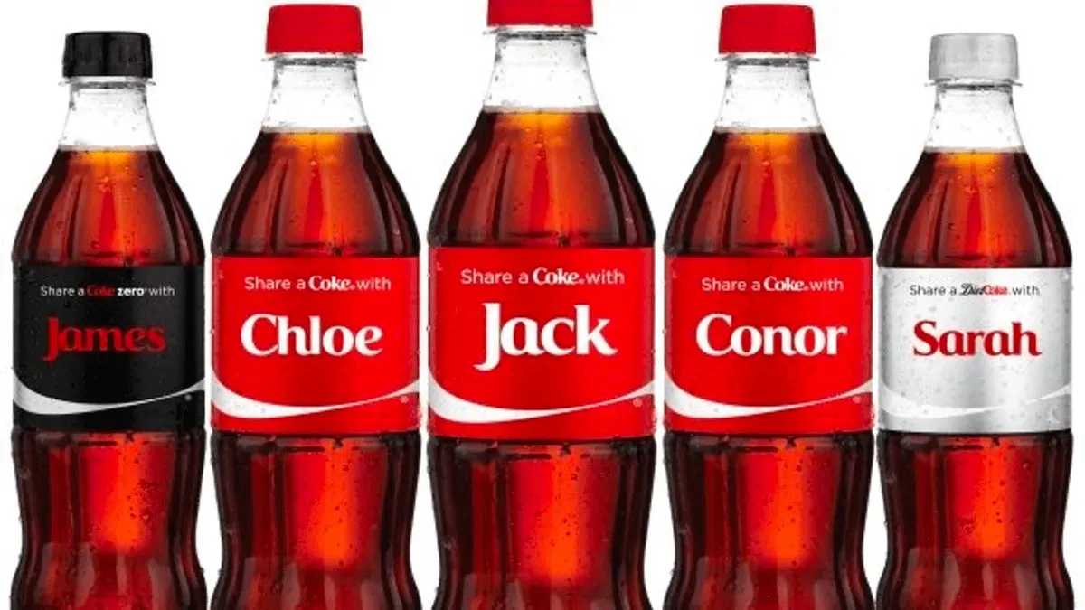 Coca-Cola — Share a Coke (jména na lahvích)