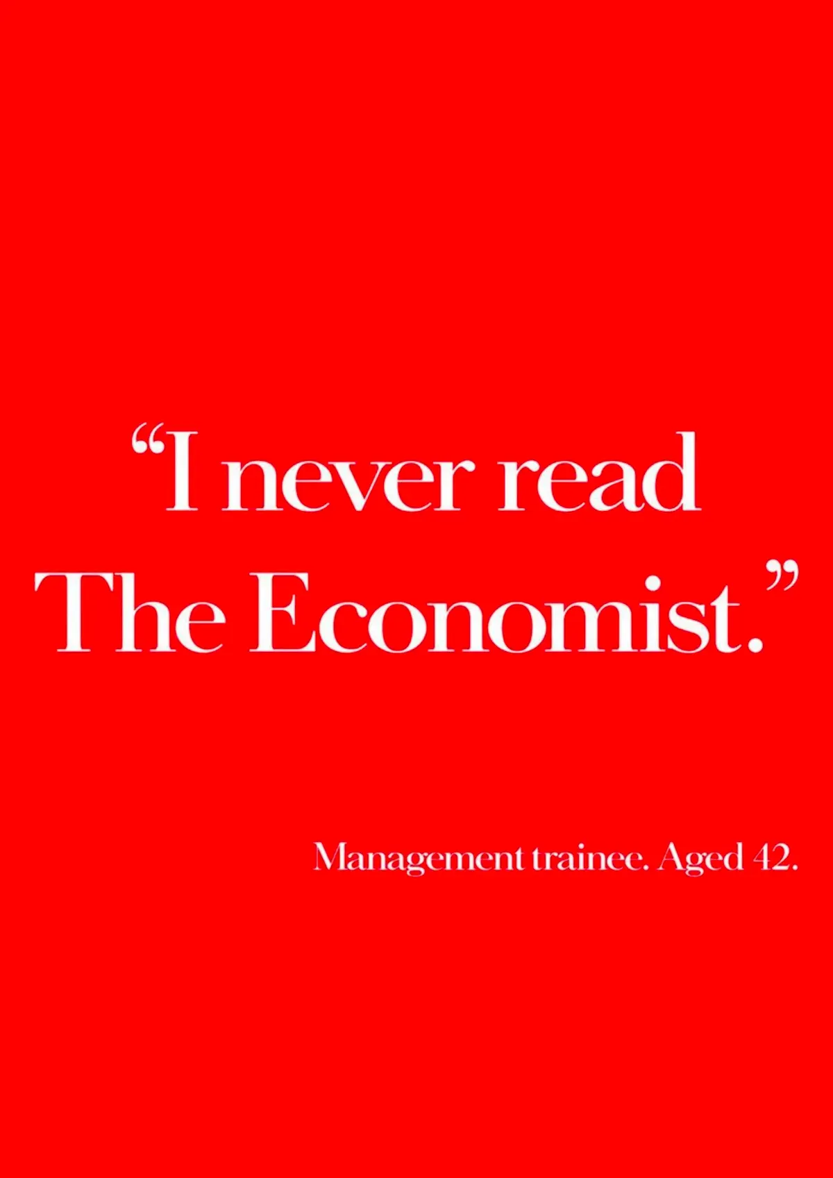 The Economist — I never read The Economist