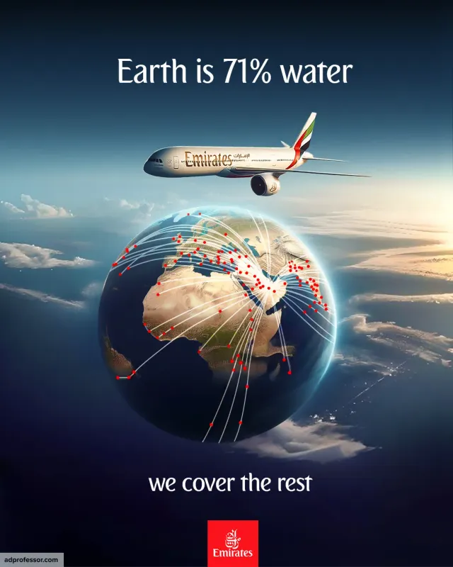 Emirates — Earth Is 71% Water, We Cover the Rest