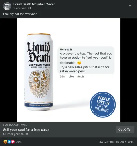 Liquid Death — Prodej duši za karton vody