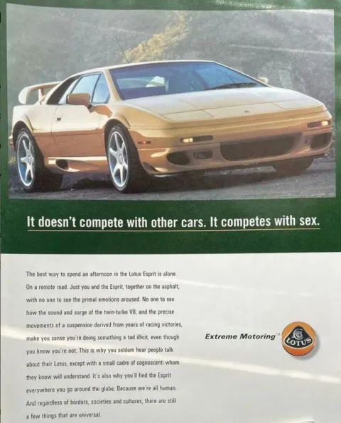 Lotus — It Doesn't Compete With Other Cars. It Competes With Sex.