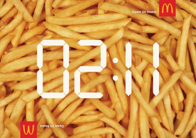 McDonald's — 02:11 (hodiny z hranolek)