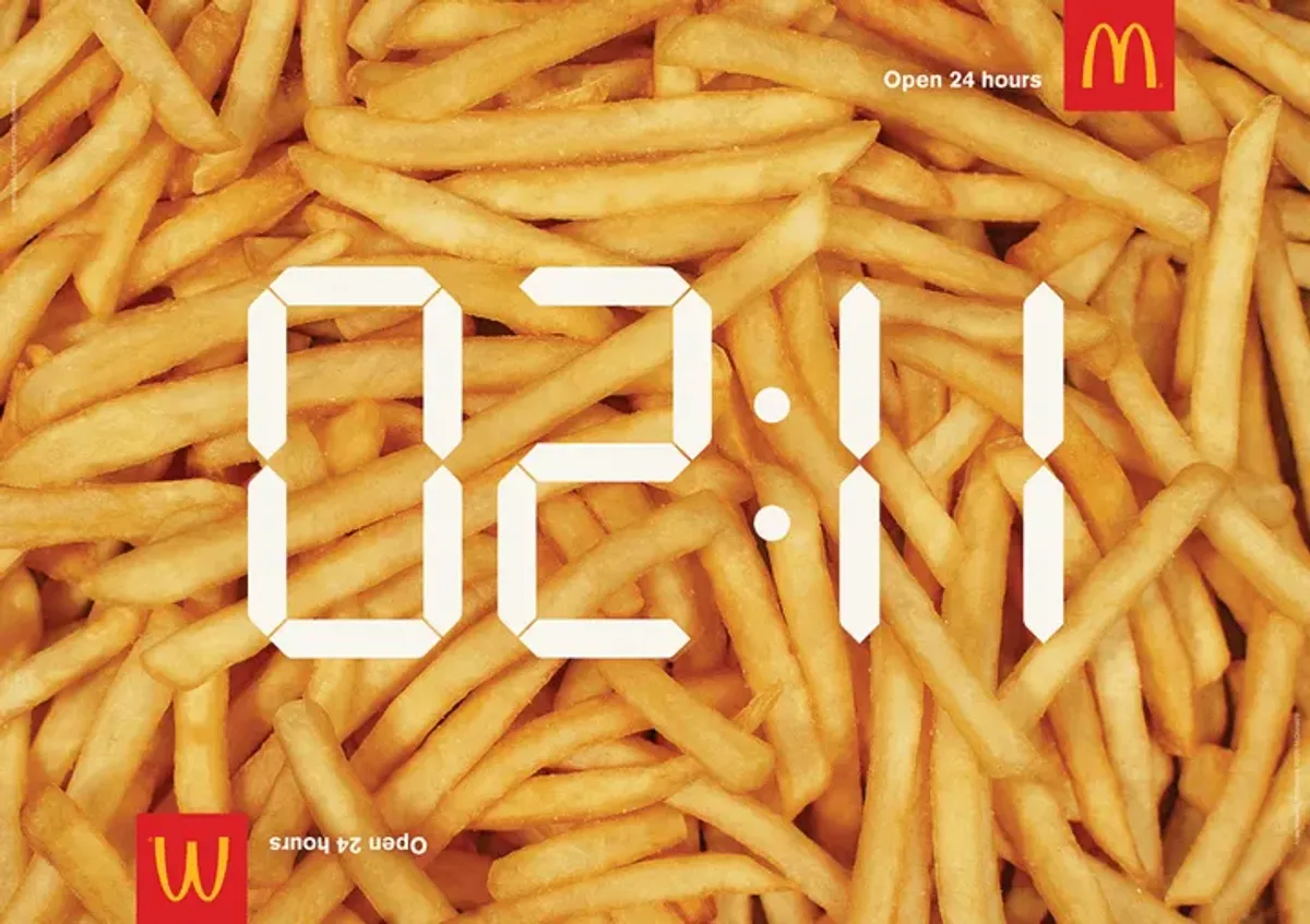 McDonald's — 02:11 (hodiny z hranolek)