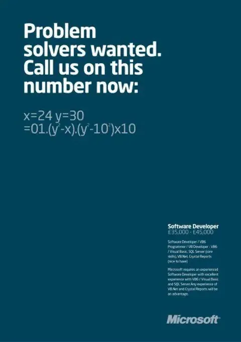 Microsoft — Problem solvers wanted