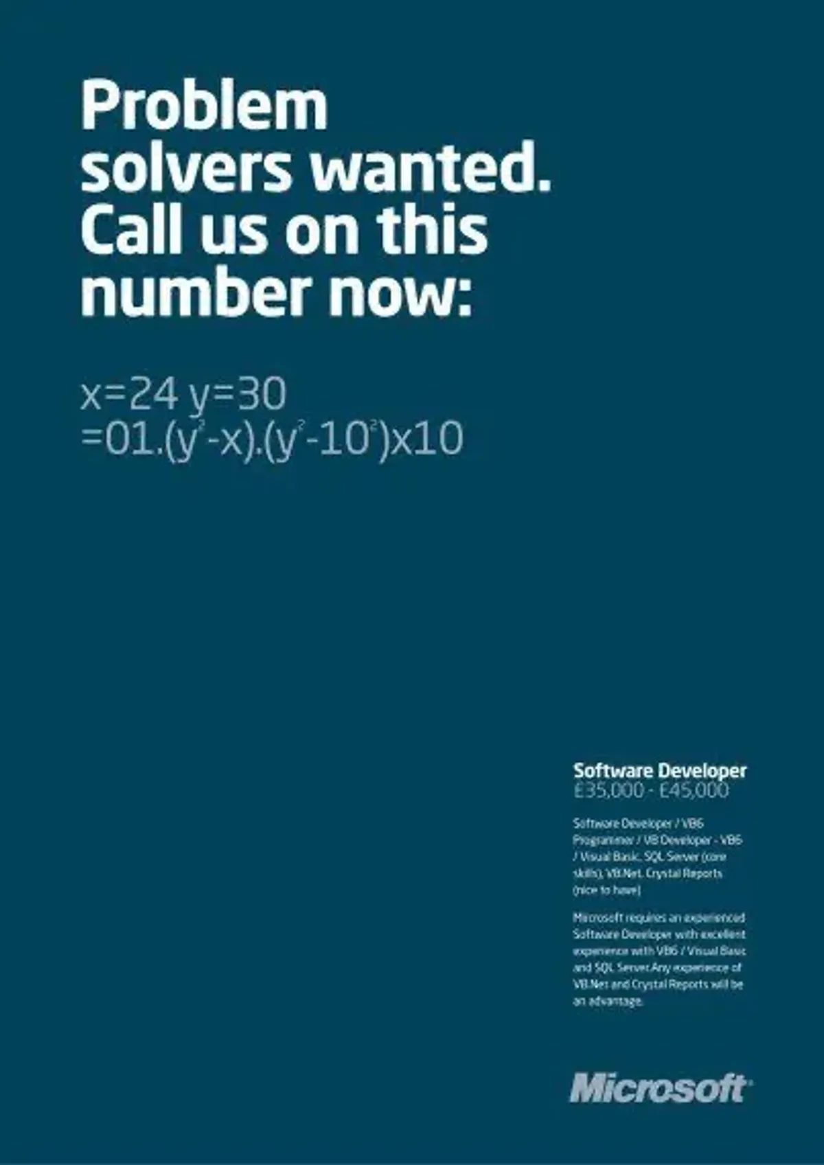 Microsoft — Problem solvers wanted