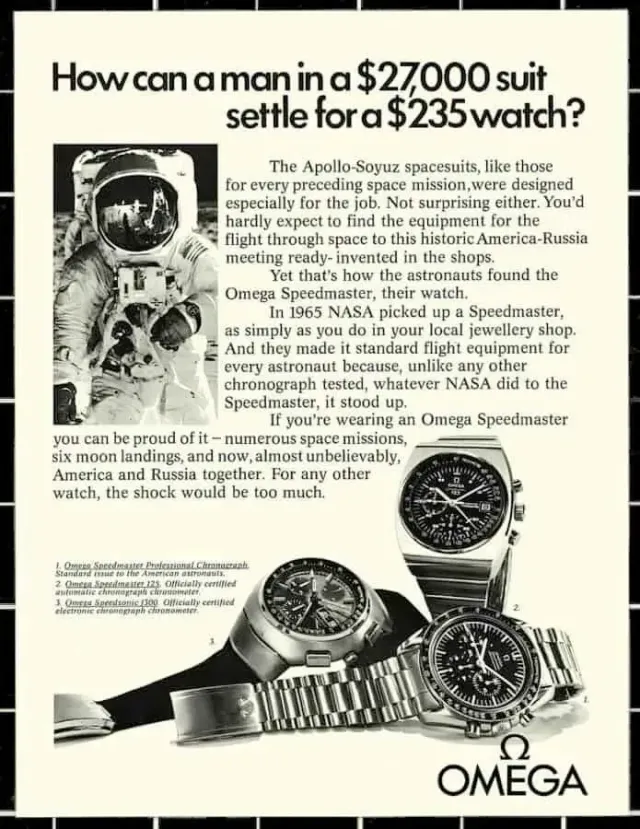 Omega — Oblek za 27 000 dolarů, hodinky za 235
