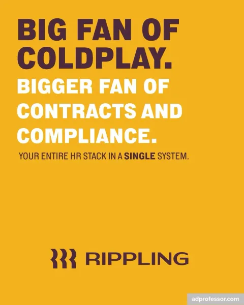 Rippling — Big Fan of Coldplay (spec ad)