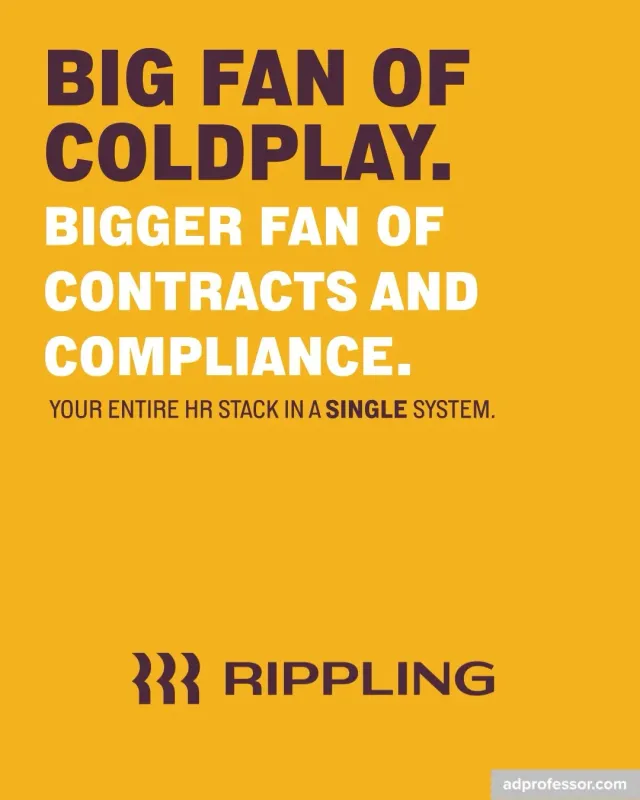 Rippling — Big Fan of Coldplay (spec ad)