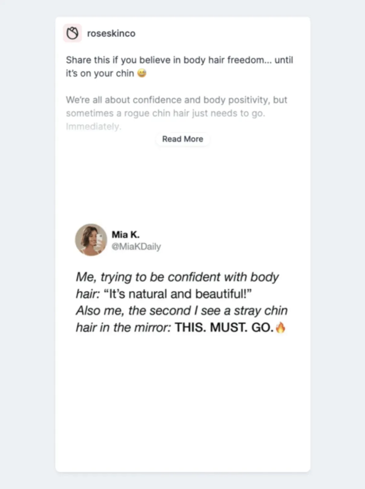 Rose Skin Co — Body hair freedom… until it's on your chin