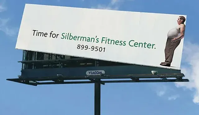 Silberman's Fitness Center — Prohnutý billboard