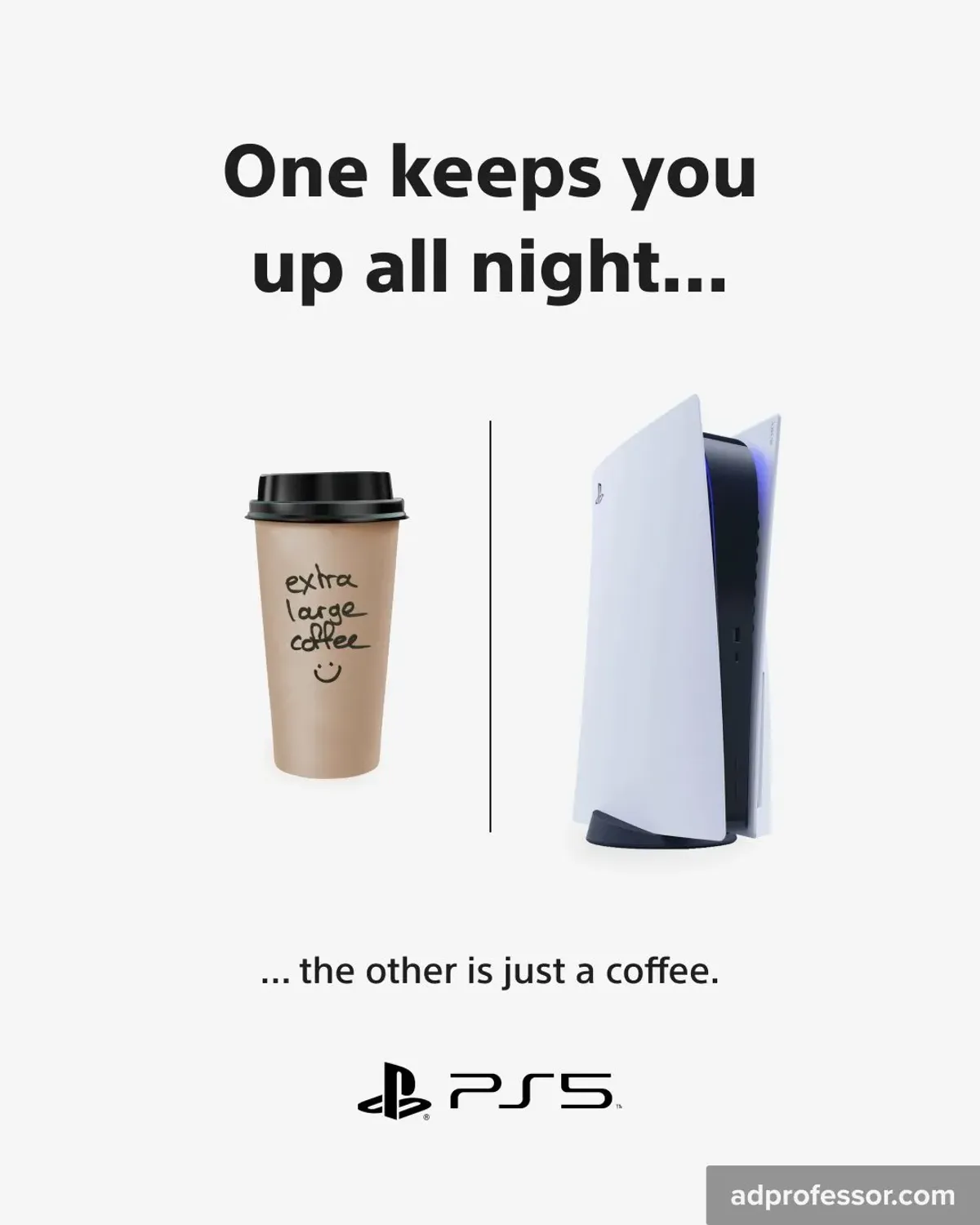 Sony PS5 — One keeps you up all night… the other is just a coffee