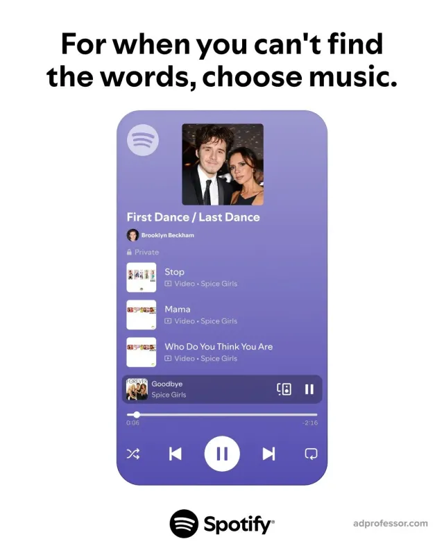 Spotify — For when you can't find the words