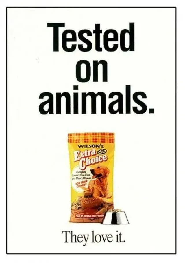 Wilson's Dog Food — Tested on animals